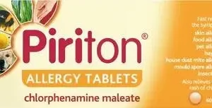 Piriton Antihistamine Allergy Relief Tablets Chlorphenamine